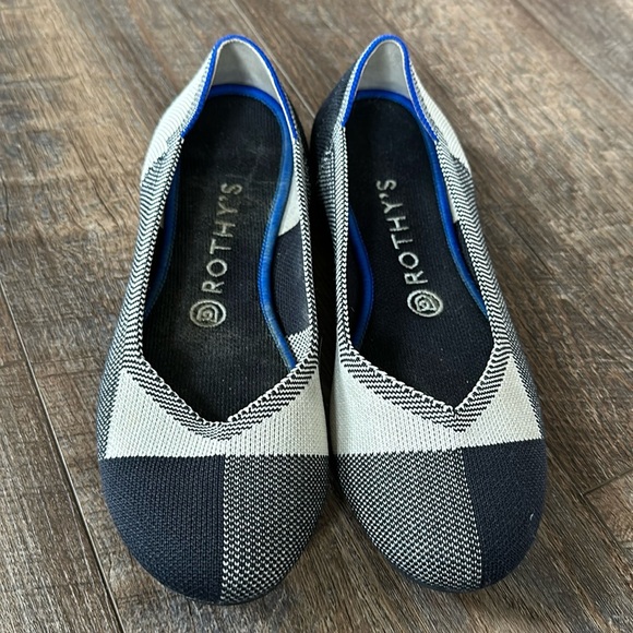 Rothy's Shoes - Rothy’s Black and tan Cream block Flats